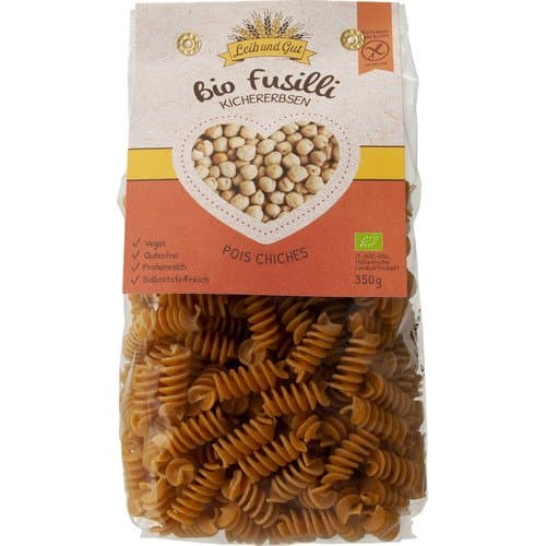 Fusilli pois chiches bio, Leib und Gut, 350 g*