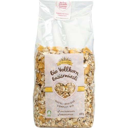 Muesli de base complet bio (label Knospe) import, Leib und Gut, 600 g*