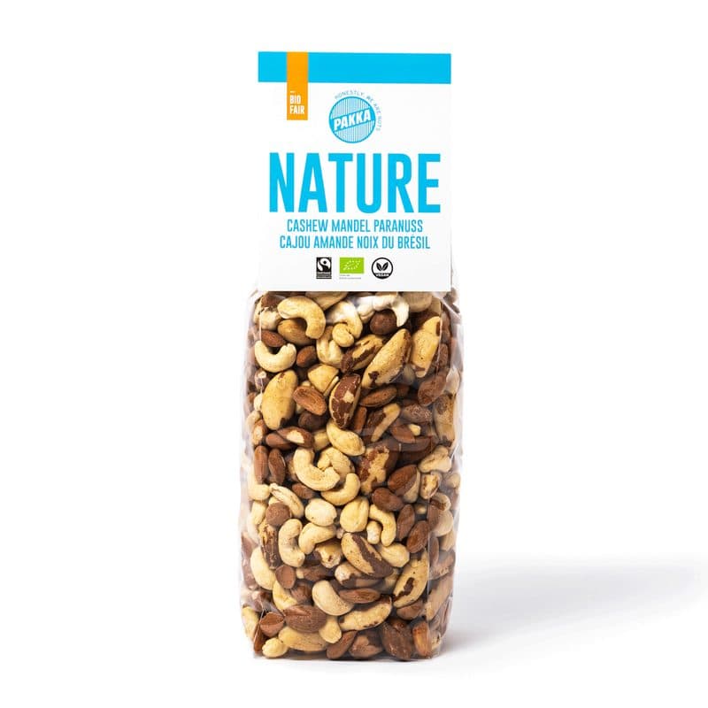Mélange De Noix Grillées Au Sel Marin (noix De Cajou Amandes Cacahuètes), Pakka, 100 g