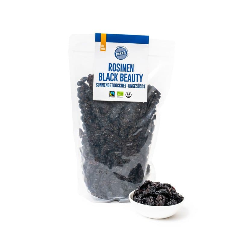 Raisins Black Beauty Non Huilés, Pakka, 1 kg