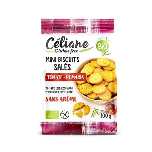 Mini biscuits salés tomate romarin, Céliane Glutenfree, 100 g*