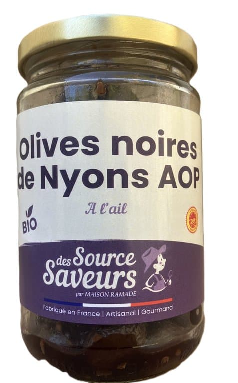 Oliven aus Nyons AOP mit Knoblauch, Pascal Ramade, 190 g