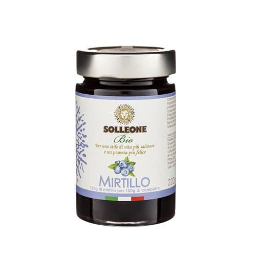 Pâte à tartiner de myrtilles, Solleone Bio, 220 g*