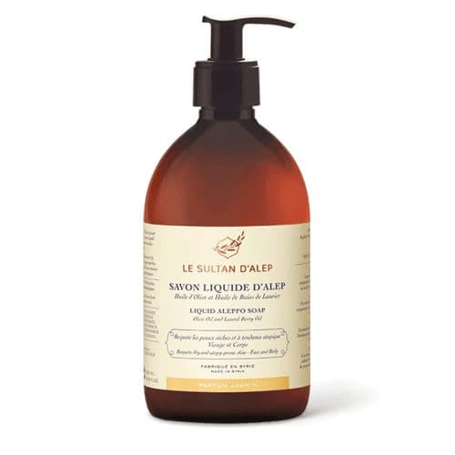 Savon Liquide D'alep 30% Huile De Baies De Laurier & 70% Huile D'olive Jasmin, Le Sultan D'alep, 100 ml*