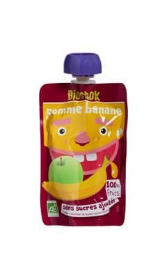Dessert fruit pomme banane, Bioshok, 100 g*