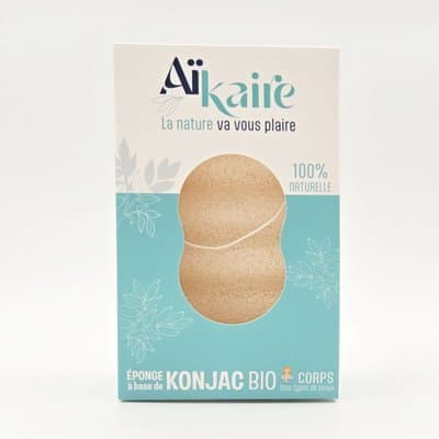Eponge corps nature konjac bio, Aikare, 1pc*