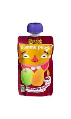 Dessert fruit pomme poire, Bioshok, 100 g*