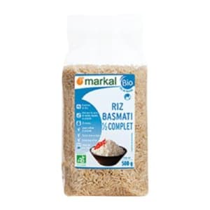 Riz basmati demi complet bio, Markal, 500 g*