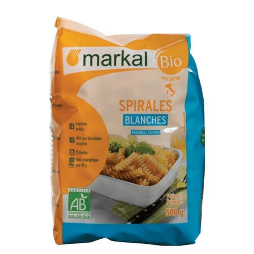 Pâtes spirales blanches, Markal, 500 g*