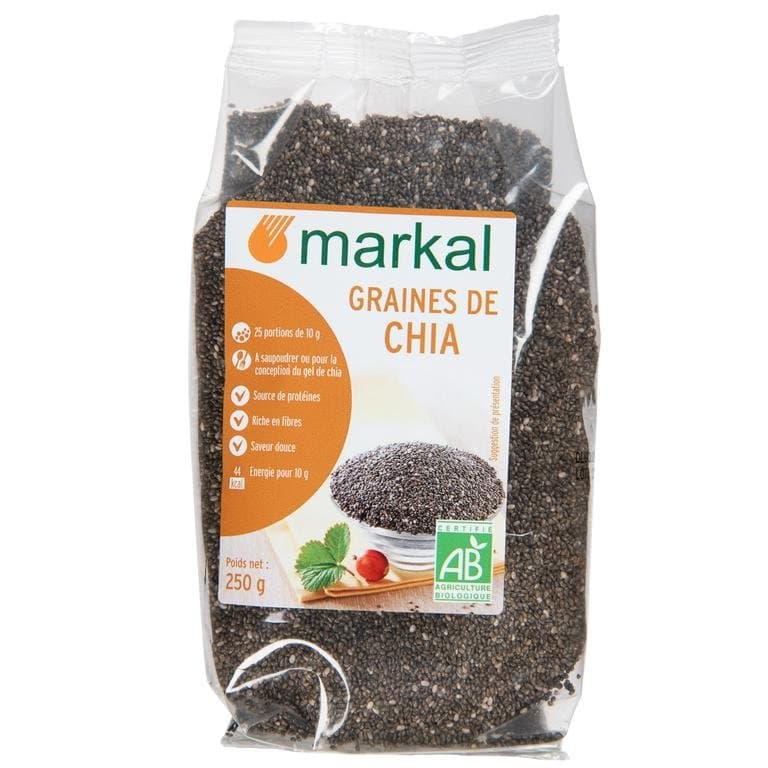 Graines de chia noire, Markal, 250 g*