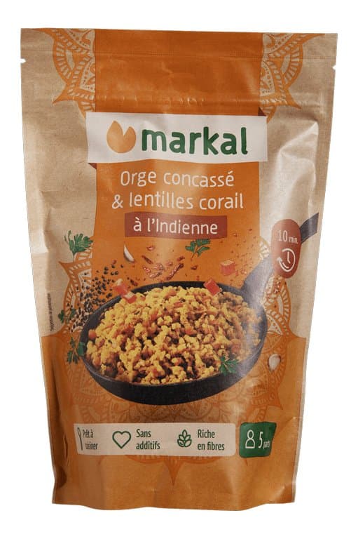 Mix à l'indienne boulgour d'orge & lentilles corail, Markal, 350 g