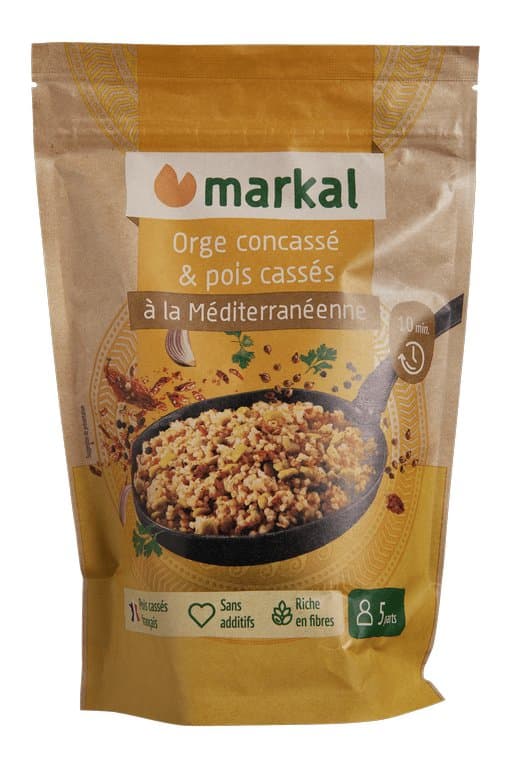 Mix à la méditerranéenne boulgour d'orge & pois cassés, Markal, 350 g*