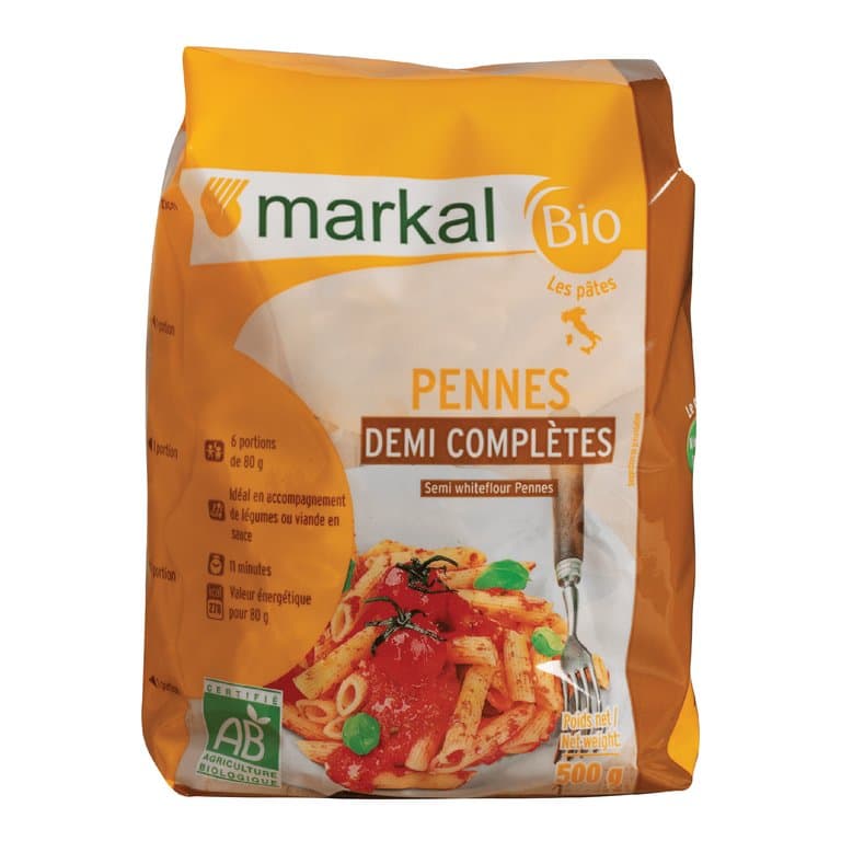 Penne 1/2 complèts, Markal, 500 g*