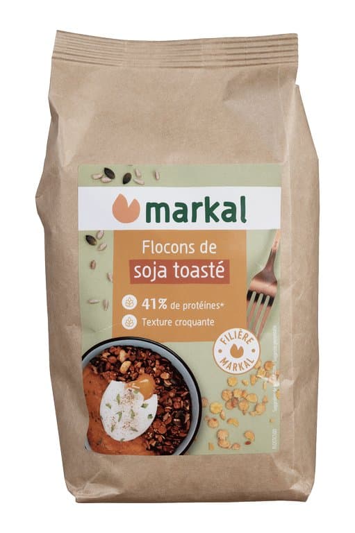 Flocons soja toasté, Markal, 500 g