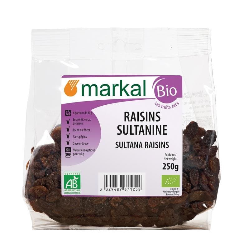 Raisins secs sultanines, Markal, 250 g*