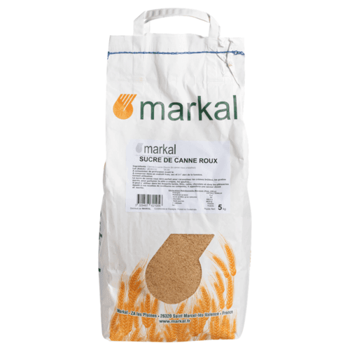 Sucre De Canne Roux Cristallisé, Markal, 5 kg