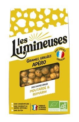 Pois chiche grillé moutarde romarin, Les Lumineuses, 90 g*