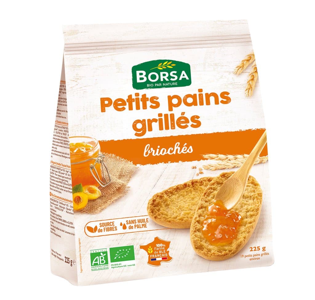Petits pains grillés briochés, Borsa, 225 g*