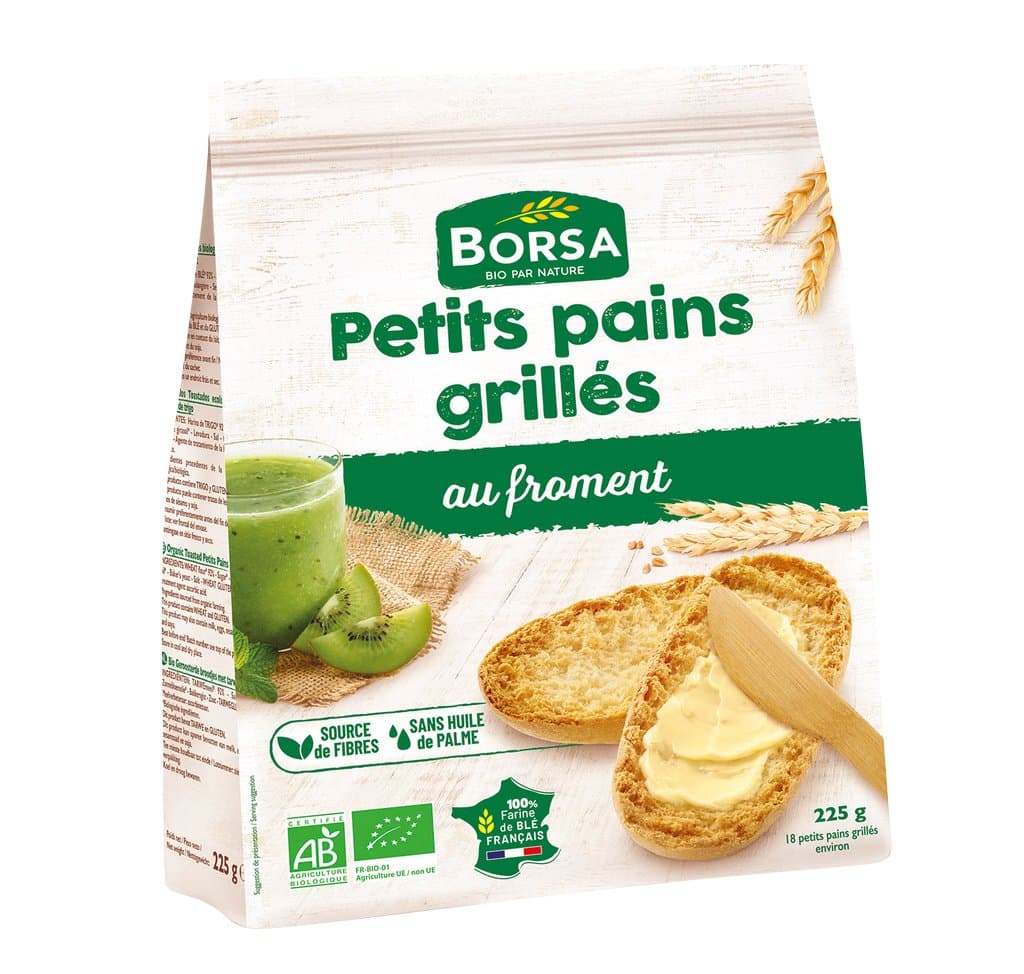 Petit pain grillé au froment, Borsa, 225 g*