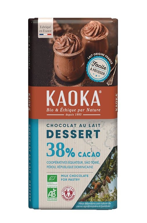 Dessert lait 38%, Kaoka, 200 g*