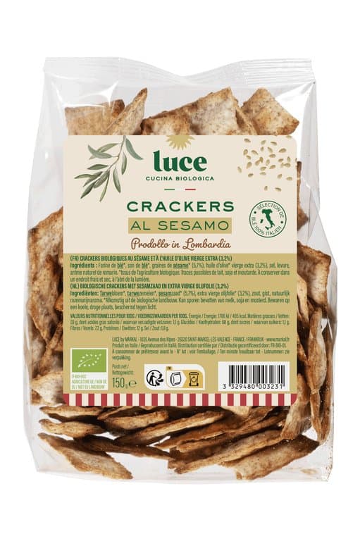 Mini cracker sésame, Luce, 150 g*