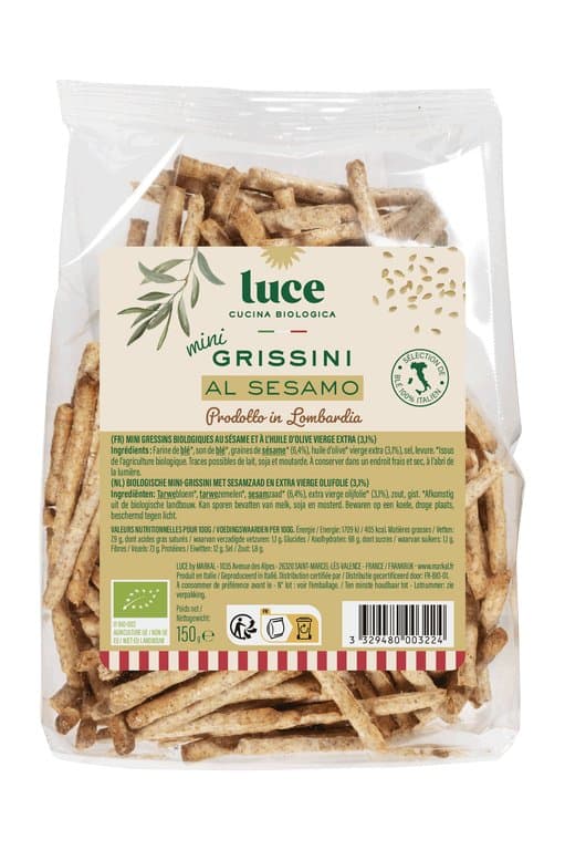 Mini gressin sésame, Luce, 150 g*
