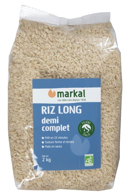 Riz long demi-complet, Markal, 2 kg