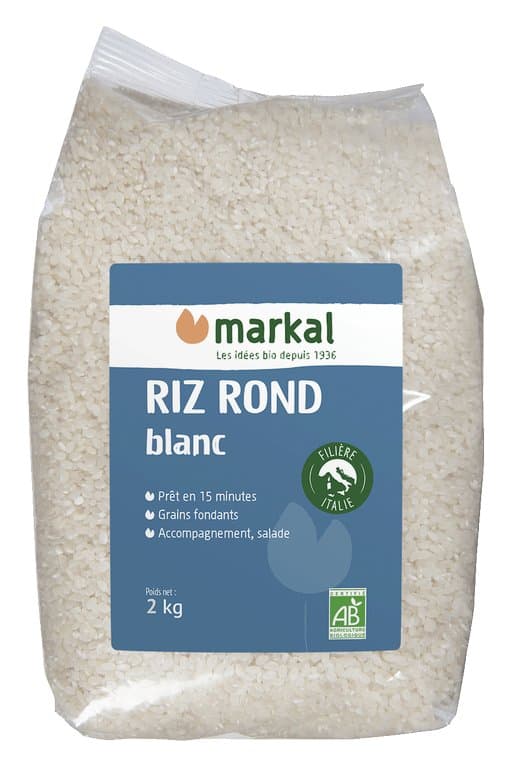 Riz rond blanc, Markal, 2 kg