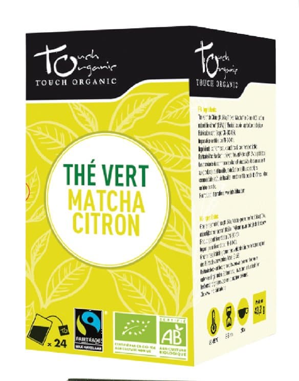 Thé vert matcha citron, Touch Organic, 43 g*