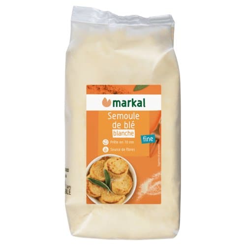Semoule de blé dur blanche fine, Markal, 500 g*