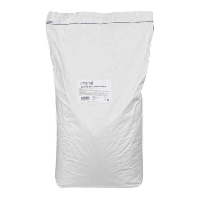 Sucre De Canne Roux Cristallisé, Markal, 25 kg