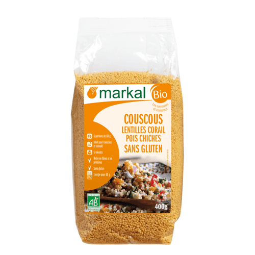 Glutenfreier Couscous Rote Linsen Kichererbsen, Markal, 400 g*