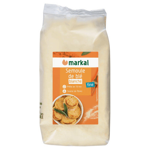 Feiner Weisser Hartweizengriess, Markal, 500 g*